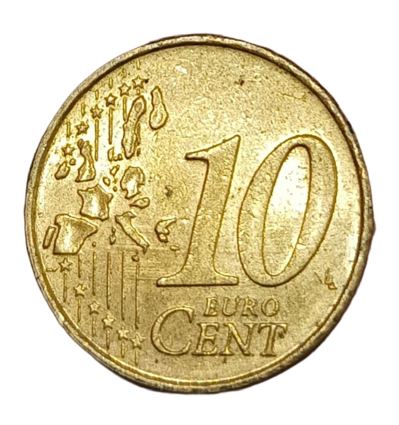 NETHERLANDS 10 EURO CENTS Year 2000 King Queen Tsar Etc Person Portrait in High AUNC Grade.