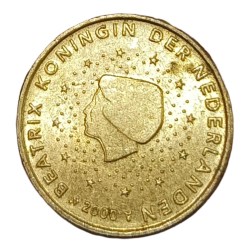 Alternative view of NETHERLANDS 10 EURO CENTS Year 2000 King Queen Tsar Etc Person Portrait in High AUNC Grade.