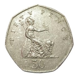 GREAT BRITAIN Cu/Ni 50 PENCE "Odd Shapped" Year 1997 Queen ELIZABETH-II High Collectable Grade.
