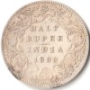 Half Rupee 1888 Silver Coin of Victoria Empress British India Coinage