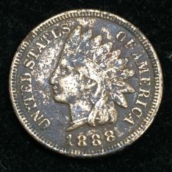 1888 United States 1 Cent "Indian Head Cent" Rare Coin #I-104