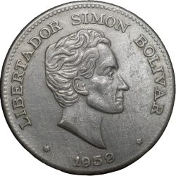 Large Copper-Nickel 50 Centavos of Colombia Country (AD 1959) 150th Anniversary of the Proclamation of Independence of Colombia