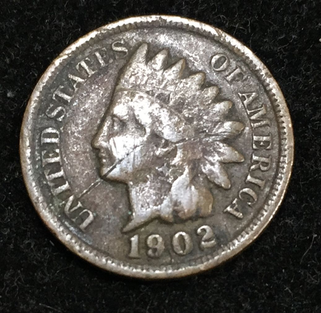 1902 United States 1 Cent "Indian Head Cent" Rare Coin #I-106