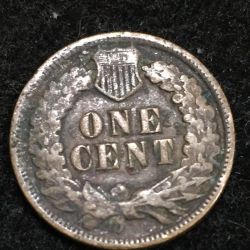 Alternative view of 1902 United States 1 Cent "Indian Head Cent" Rare Coin #I-106