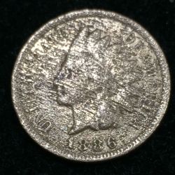 1886 United States 1 Cent "Indian Head Cent" Rare Coin #I-109
