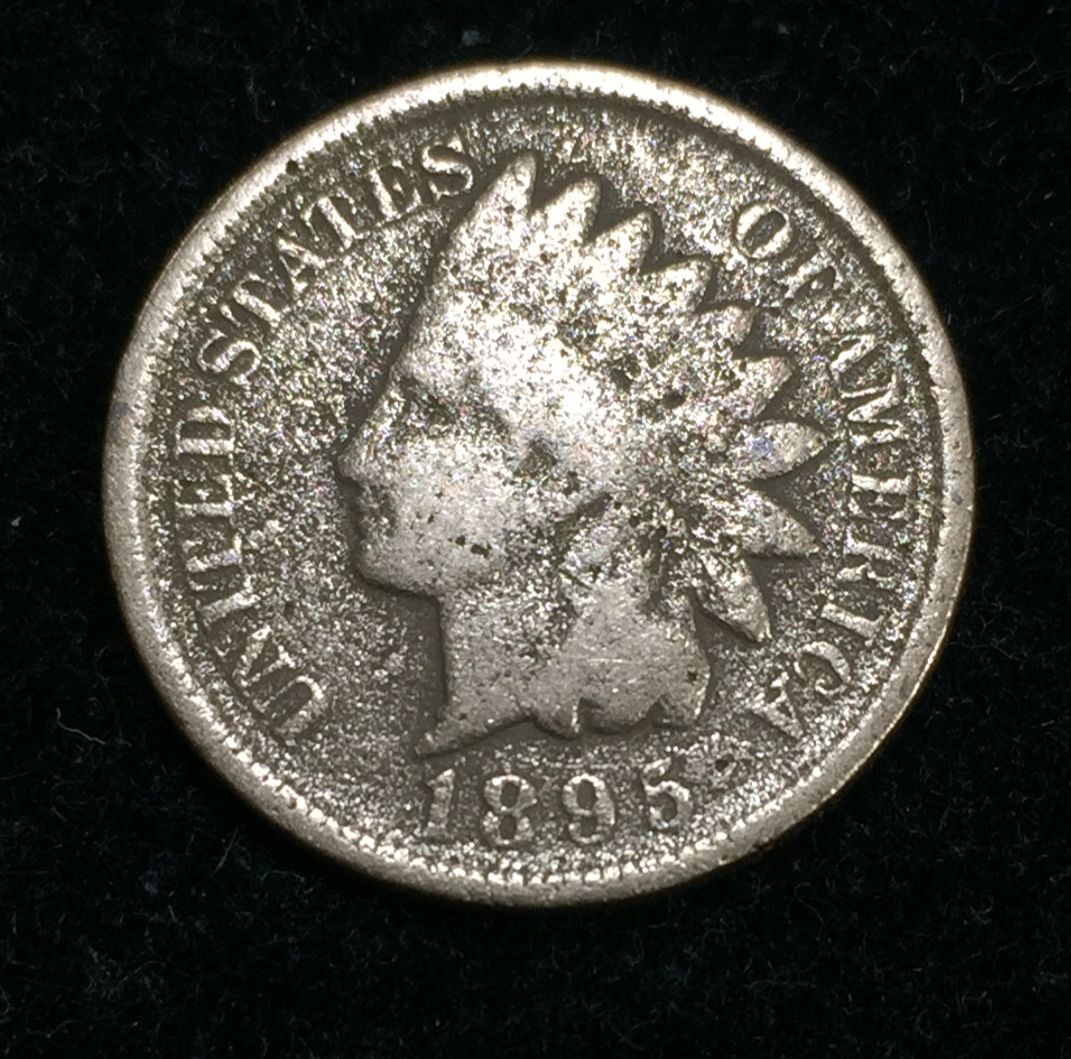1895 United States 1 Cent "Indian Head Cent" Rare Coin #I-110