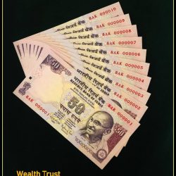 Rs 50 India Banknote Fancy Number Set 000001 to 10 GEM UNC UNIQUE Previous Issue Small Font Unc