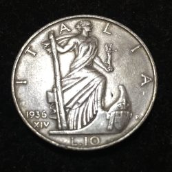 Italy 10 Lire 1936 - Victor Emmanuel III (Weight 10 g) Silver coin #I-115