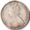 Rare Half Rupe 1884 Bombay Mint Silver Coin of Victoria Empress British India Coinage
