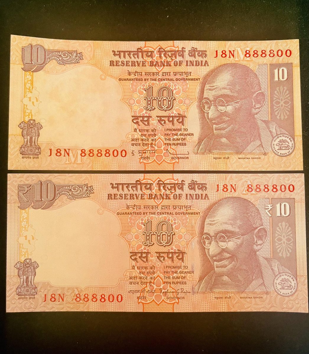 Rs 10 INDIA Banknote SEMI FANCY TWIN SET 18N 888800