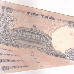 Alternative view of 50Rs Small 786 Ending D Subbarao Signature Fancy Number 5 UNC Notes Lot