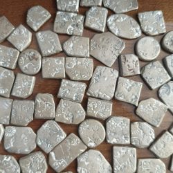 Alternative view of Extremely Rare Silver Magadh Dynasty Silver Punch Mark India's First Coin of Chandragupt Maurya Collectible Coins Randomly Single Coin Given From Set