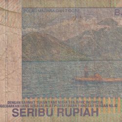 Alternative view of Indonesia 1000 Rupiah Lowest Price Note #b-2