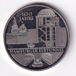 Germany, Federal Republic of 10 Euros 2011 Hamburger Elbtunnel Commemorative issue rare UNC coin #I- 157