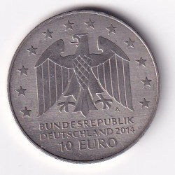 Alternative view of Germany, Federal Republic of 10 Euros Johann Gottfried Schadow 2014 Commemorative issue rare UNC coin #I- 164