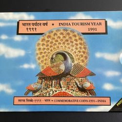 Proof Set 1991 India tourism year Three Coins Set EX Rare