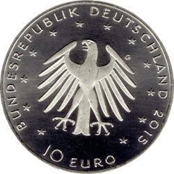 Alternative view of Germany, Federal Republic of 10 Euros 2015 Lucas Cranach the Younger Commemorative issue rare UNC coin #I- 160