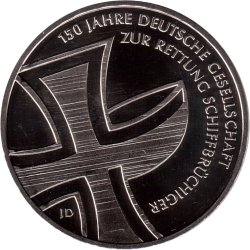 Germany, Federal Republic of 10 Euros (2015) 150 years German Maritime Search and Rescue Service Commemorative issue rare UNC coin #I- 158