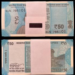 Rs 50 India Banknote 786101 to 786200 Republic India Banknote Serial Packet GEM UNC