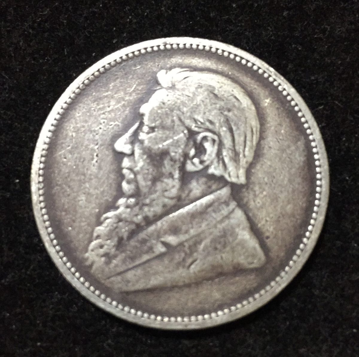 South African Republic 2 Shillings 1896 President Johannes Paulus Kruger Silver .925 (Weight 11.31 g) Coin #I-157 - Image 2