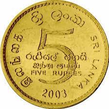 Sri Lanka, Rupees 5, 2003, 250th Anniversary – Upasampada Rite, KM# 168, UNC Condition. - Image 2