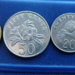 Singapore, 4 coin set, Condition as per image.