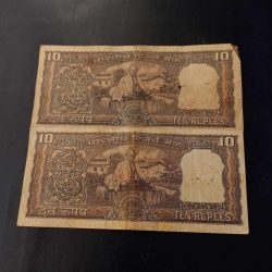 Alternative view of Reserve Bank of India 10₹ note Governor LK Jaha Bhaskar adarkar Same and similar note are available