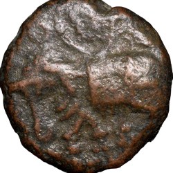 Copper 5 Cash of Krishna Raja Wodeyar(AD1810-68) of Maysore State Lion Type KM C171