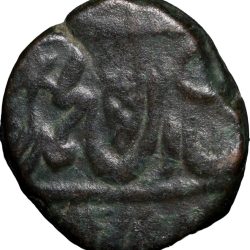 Copper 1/2 Paisa of Maratha Confederacy (AD 1759-1806) of Ravishnagar Sagar Mint KM27 Rare