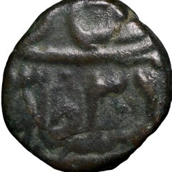 Alternative view of Copper 1/2 Paisa of Maratha Confederacy (AD 1759-1806) of Ravishnagar Sagar Mint KM27 Rare