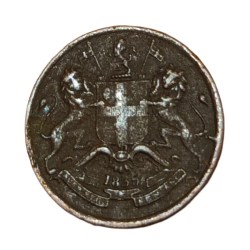 Alternative view of British India Copper 1/12 ANNA Year 1835 EAST INDIA COMPANY **RARE** High Collectable Grade.