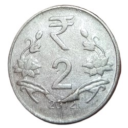 2 Rupees Fss 2012 DIE CUD and DIE CRACK Error Forming Joining Flower **SCARE** Collectable Grade