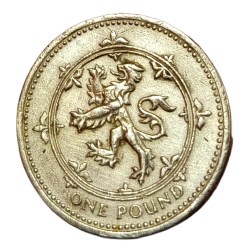 UNITED KINGDOM Great Britain NORTHERN IRELAND Brass ONE POUND Year 1994 Queen ELIZABETH-II High Collectable Grade.