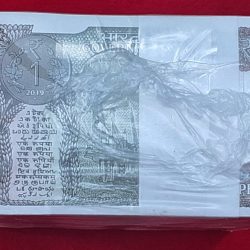 Alternative view of One rupee RIM A-64 SUBHASH CHANDRA GARG. YEAR 2019 SERIAL NO.221001