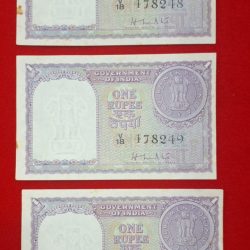 One rupee note A-5 H.M. Patel year 1951 each note price 660