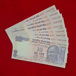 Semi fancy ten rupees note set GEM UNC condition