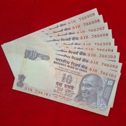 SEMI FANCY TEN RUPEE NOTES SET GEM UNC CONDITION