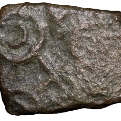Alternative view of Copper Coin of Damabhadra of Bhadra/Mitra Dynasty (1st Cen. BC) Rare