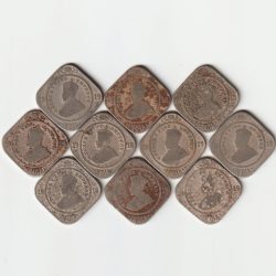 10 Coins Lot of 2 Anna George V King Emperor British India Coinage at Lowest Price Deal Just 70 Rs Per Coin Only
