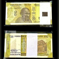 Rs 20 India Banknote Fancy Number 786001 to 786100 Note Gem UNC Serial Packet Unique and Rare