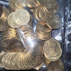 Alternative view of Five Rs BHEL Rare Coin 50 Years Of Engineering 100 Pcs Given Hyderabad Mint