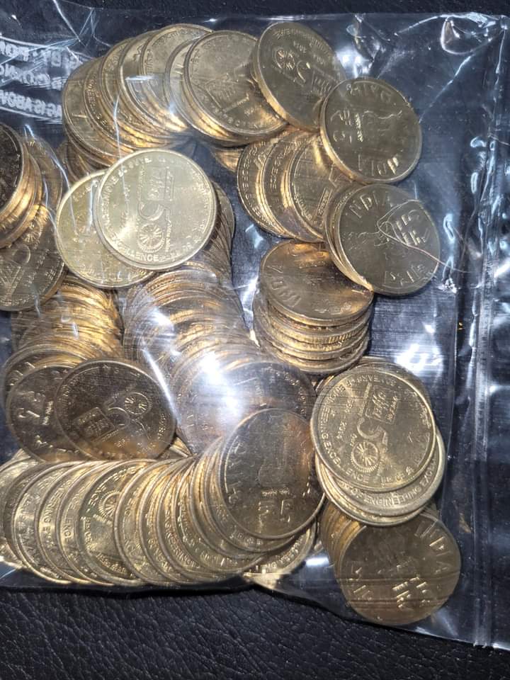 Five Rs BHEL Rare Coin 50 Years Of Engineering 100 Pcs Given Hyderabad Mint - Image 2