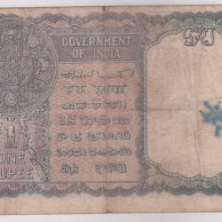 Alternative view of British India Burma Overprint 1 Rupee 1940 CE Jones Signature Very Fine Note #1