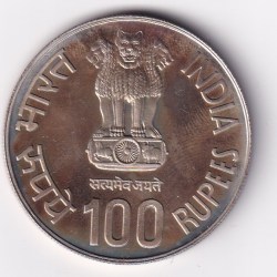 Alternative view of India 100 Rupees 2009 Saint Alphonsa Rare Commemorative issue UNC SILVER Coin #36