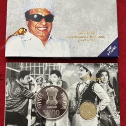 Alternative view of Dr. M. G .Ramachandran (Unc set )2 coin Mumbai mint