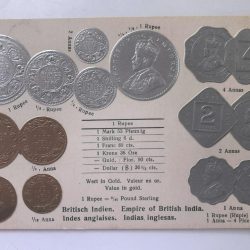 Empire British India & Ceylon 1st Day Postcard issues 0f all Circulating Coins printed in Germany