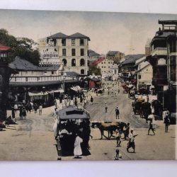 India vintage postcards series Moombadevi Road, Bombay Unique and Rare 19th Century Issue