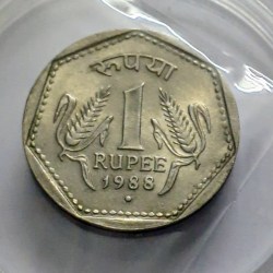 1 Rs 1988 Noida Mint Coin UNC Rare