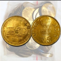 Five Rs BHEL Rare Coin 50 Years Of Engineering 100 Pcs Given Hyderabad Mint