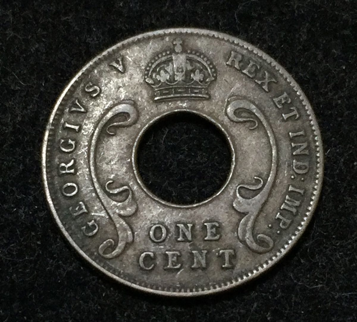 East Africa 1 Cent 1927 - George V Lowest price rare COIN #A-19